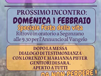 Testimonianza con i ragazzi di quinta elementare e prima media di Segonzano