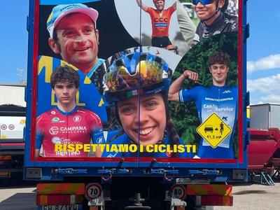 Un camion amico dei ciclisti