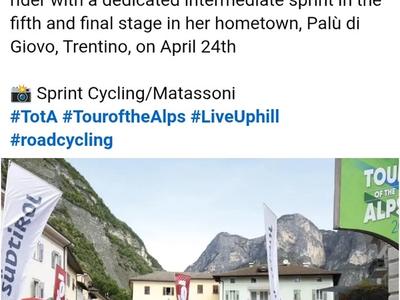 Tour of the Alps 2026 - Traguardo Volante in ricordo di Sara Piffer