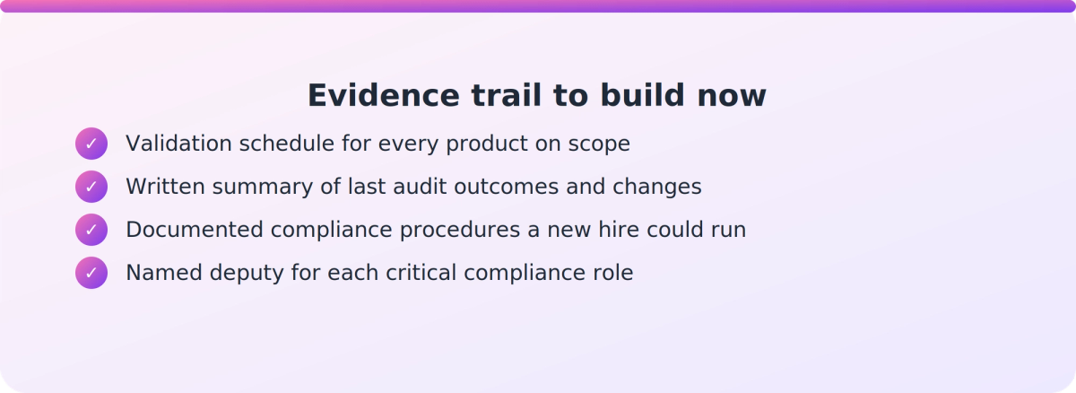 Checklist of four evidence items an RTO CEO can build before a sale or scale-up
