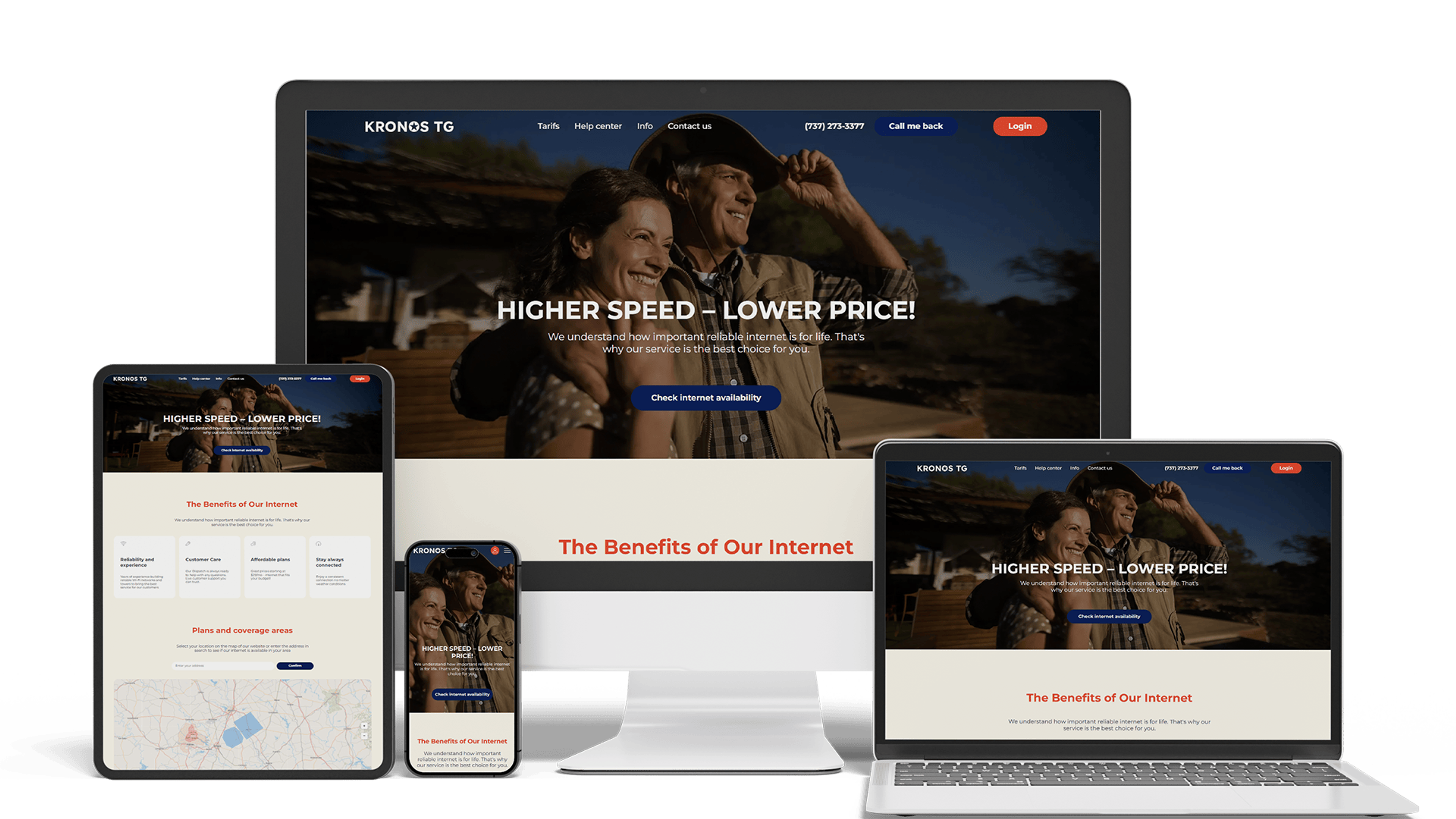 Web Development a Website for Internet Prowider