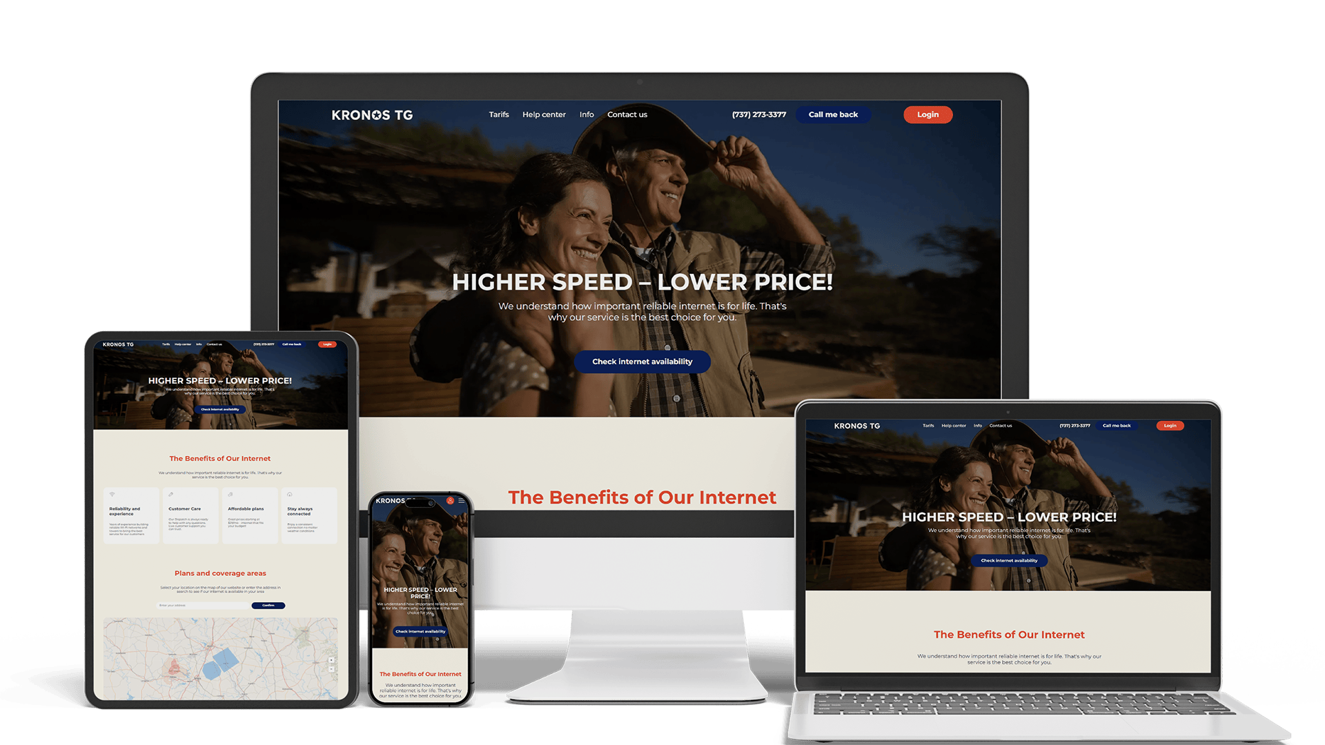 Web Development a Website for Internet Prowider