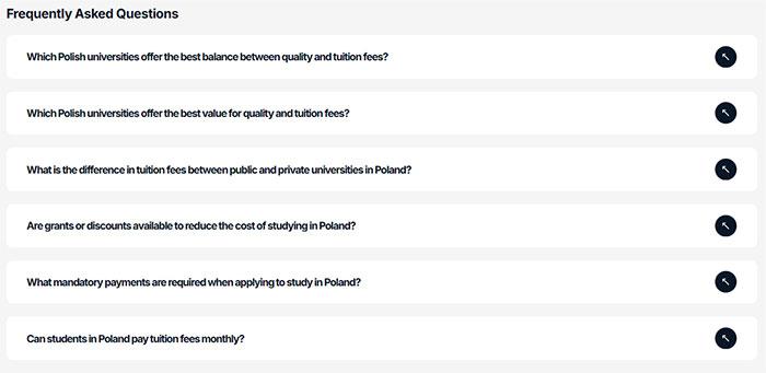 FAQ блок