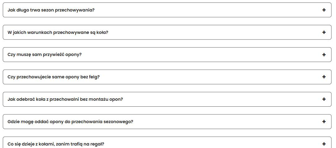 Questions and answers about seasonal wheel storage with the first answer expanded