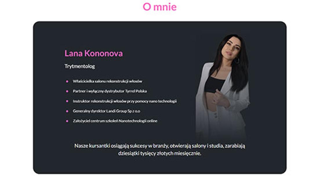 Разработка лендинга для салона красоты