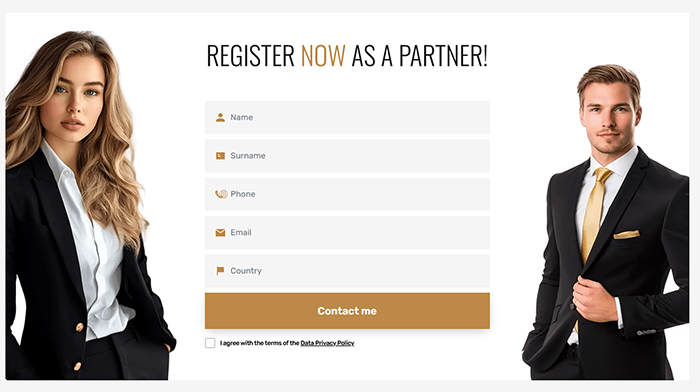 Contact Form in Landing Page