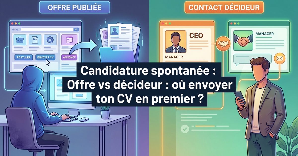 Offre Standard Offre d'emploi ou décideur : quelle stratégie choisir ? - Boost My Job