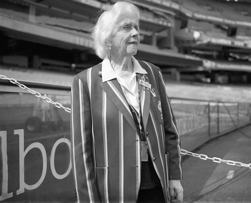 former volunteer Margaret McDonald at the Melbourne Cricket Ground