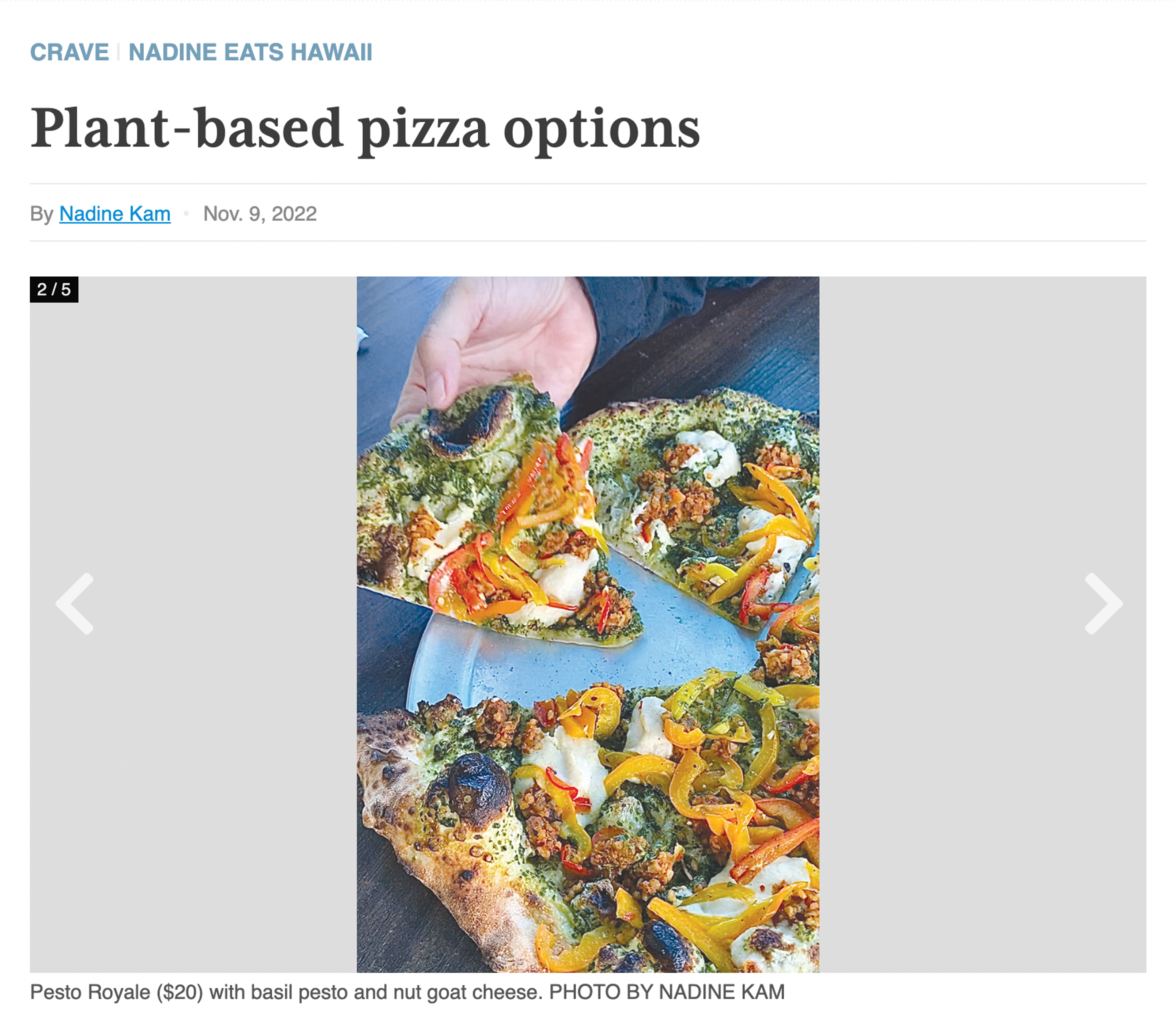 image of online article - pesto royale pizza