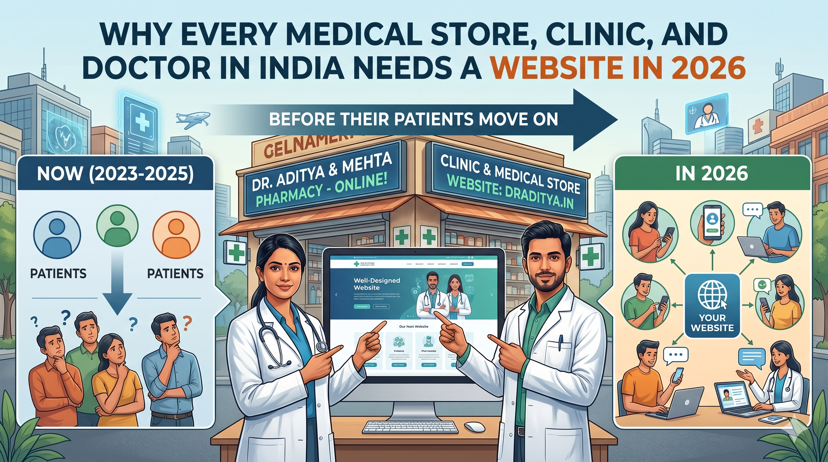 Why Every Medical Store, Clinic, and Doctor in India Needs a Website in 2026 - Before Their Patients Move On | Digital Vint Blog
