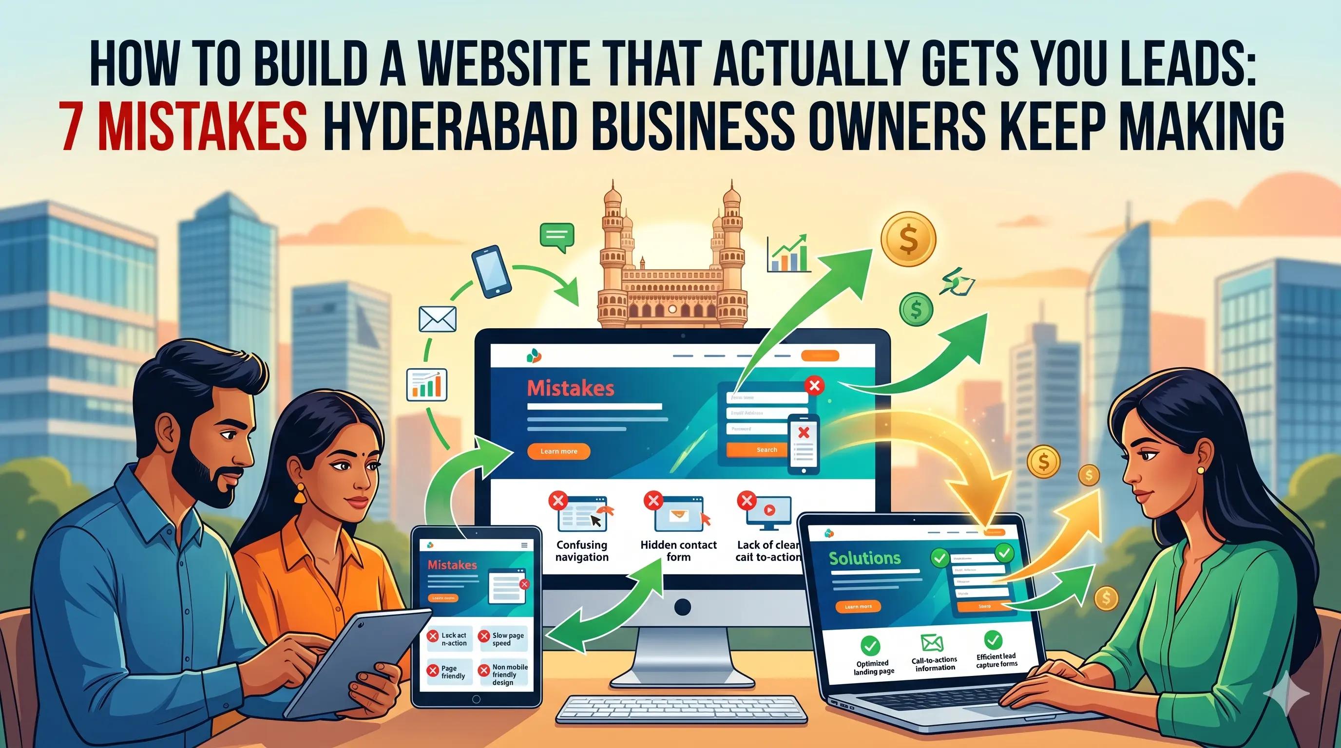 How to Build a Website That Actually Gets You Leads: 7 Mistakes Hyderabad Business Owners Keep Making | Digital Vint Blog