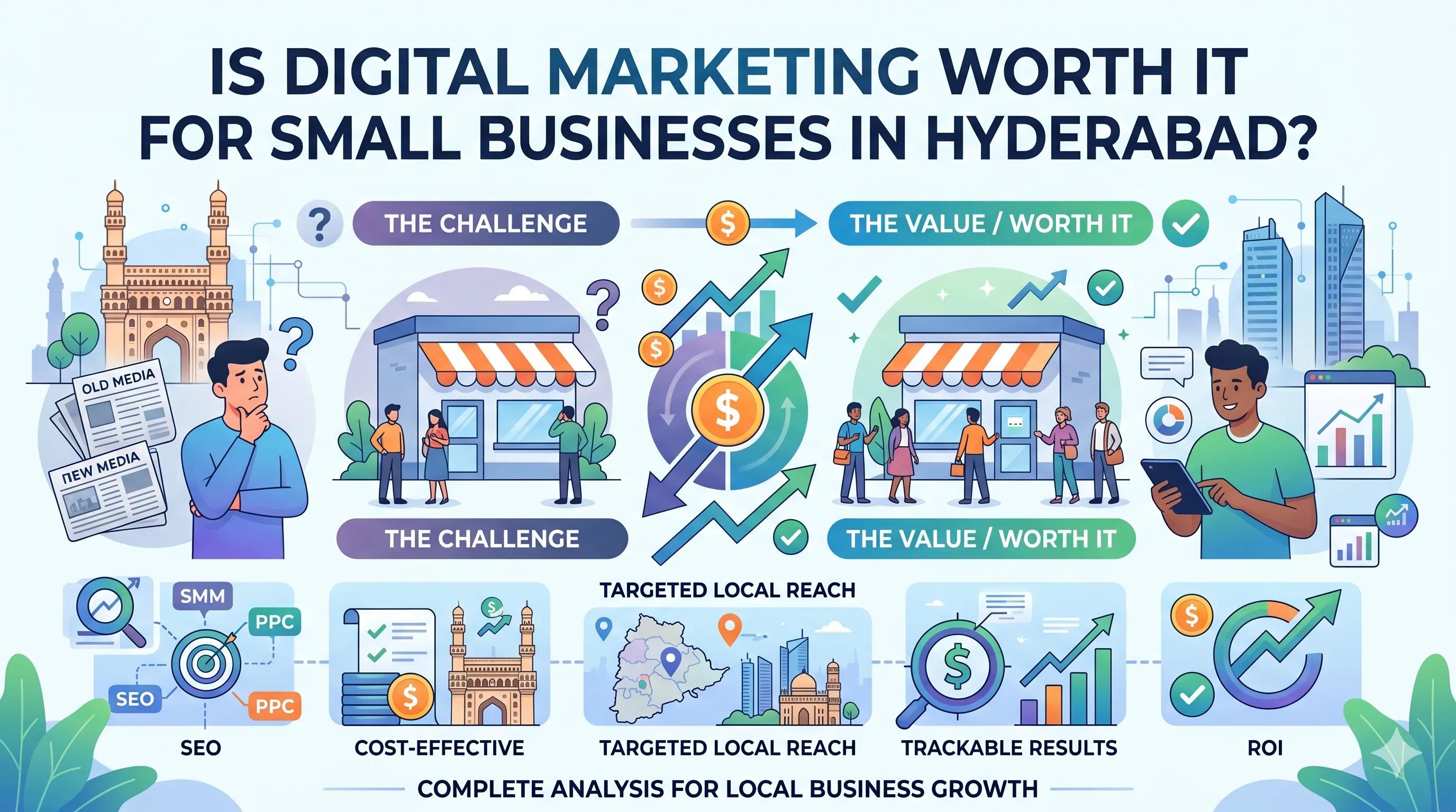 Is Digital Marketing Worth It for Small Businesses in Hyderabad? (Honest Answer) | Digital Vint Blog