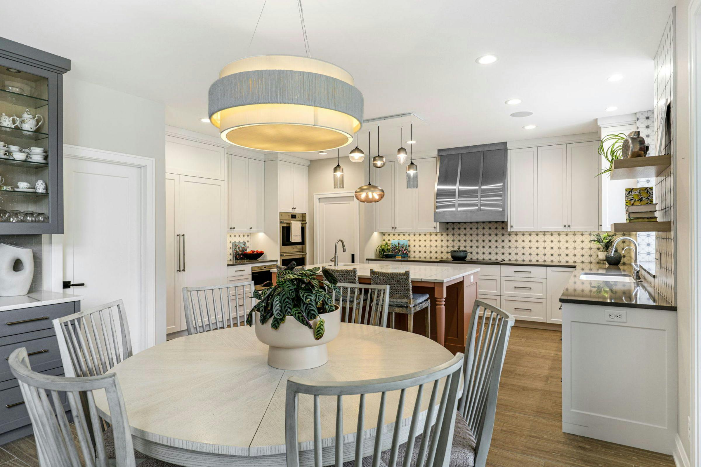 Whimsical White Kitchen, Lakeville, MN — interior design by Eminent Interior Design