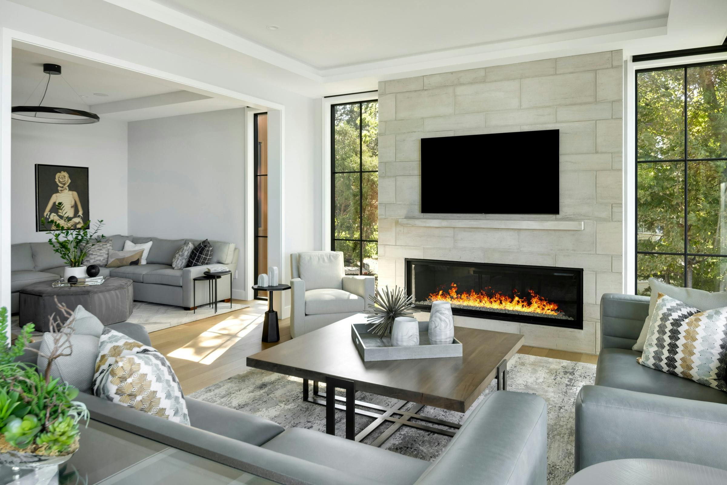 Modern Lakeview Living, Lake Minnetonka — interior design by Eminent Interior Design