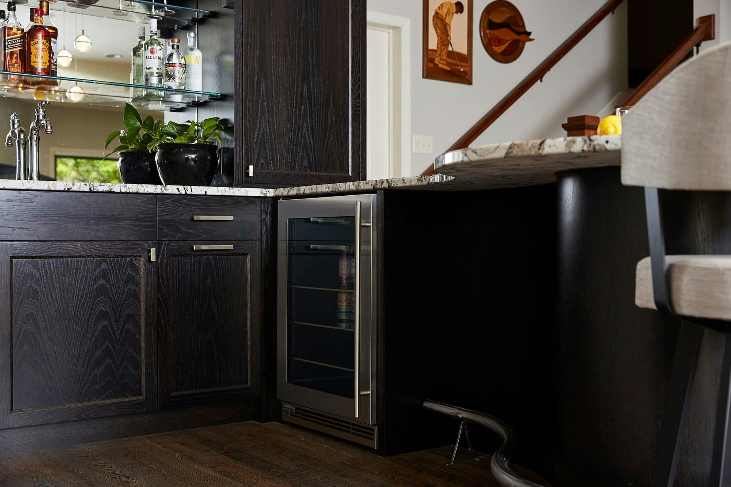 Sophisticated Home Bar Design, Plymouth, MN — interior design by Eminent Interior Design