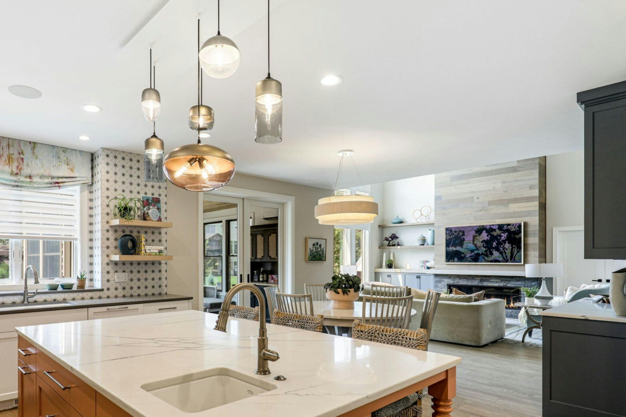 Whimsical White Kitchen, Lakeville, MN — interior design by Eminent Interior Design