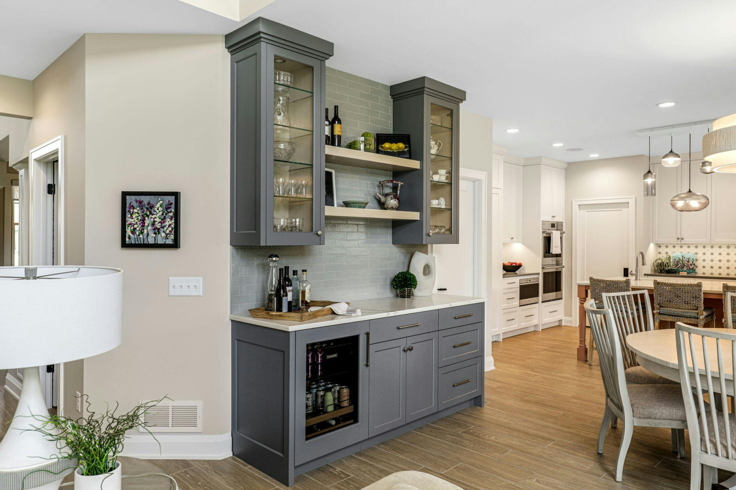 Whimsical White Kitchen, Lakeville, MN — interior design by Eminent Interior Design