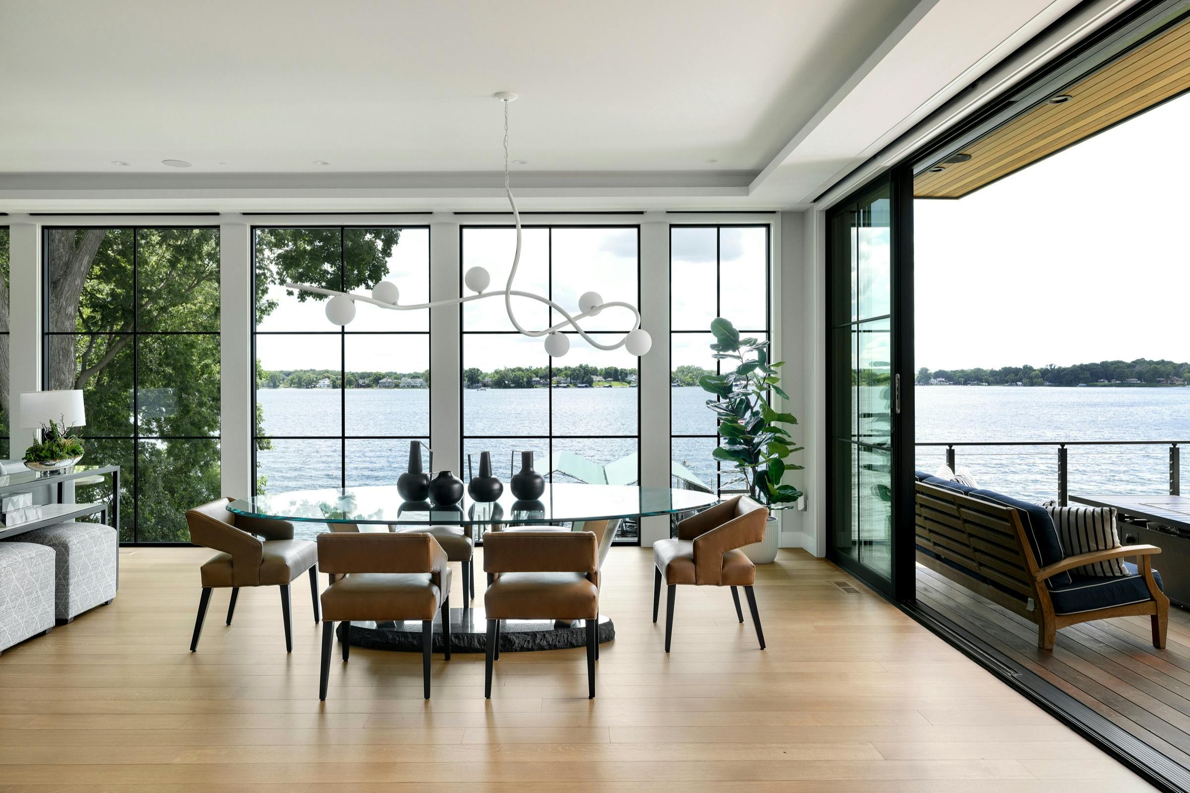 Modern Lakeview Living, Lake Minnetonka — interior design by Eminent Interior Design