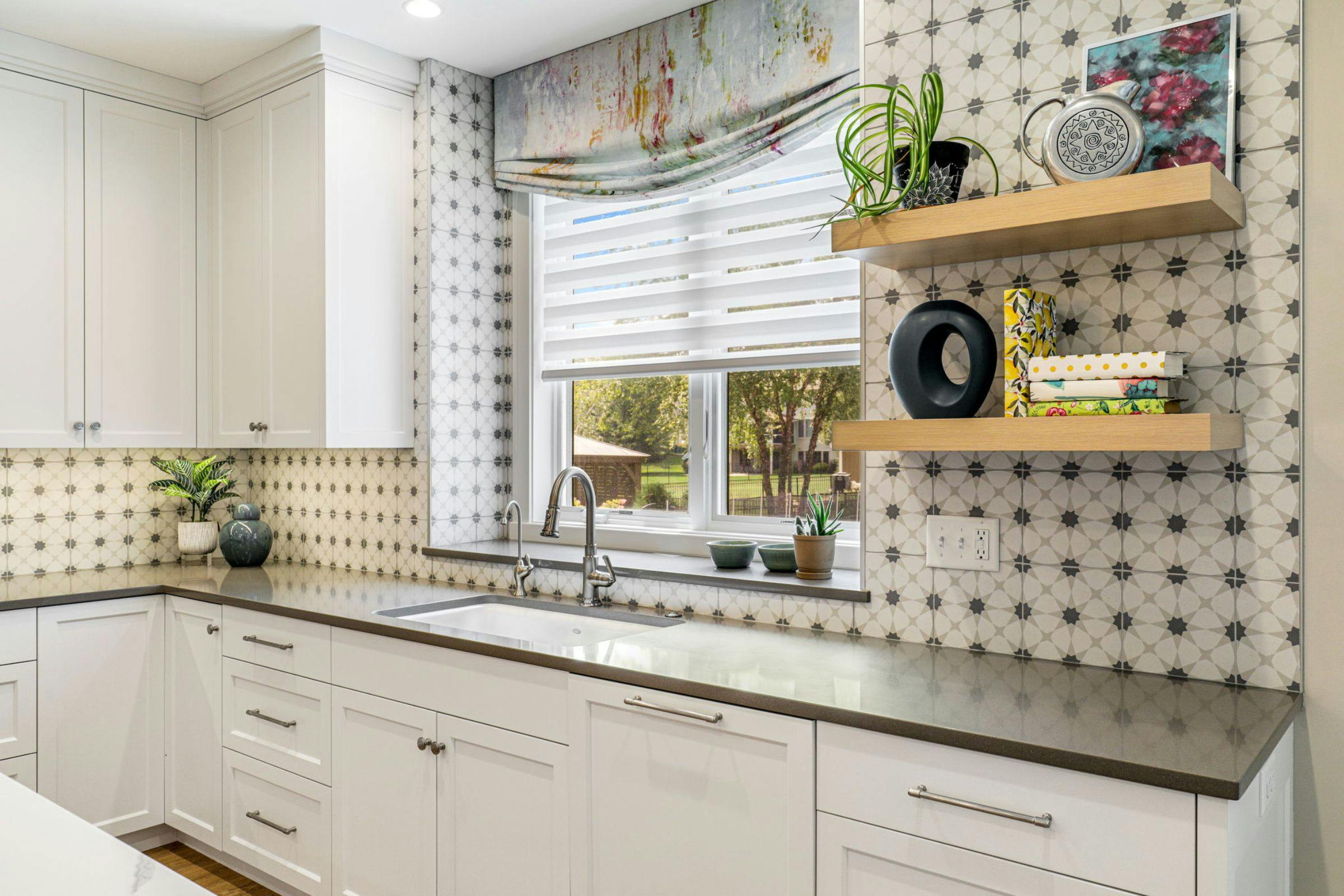 Whimsical White Kitchen, Lakeville, MN — interior design by Eminent Interior Design
