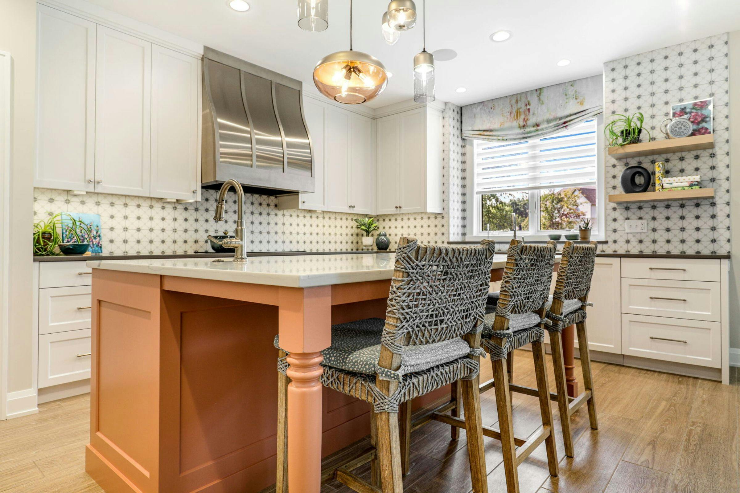 Whimsical White Kitchen, Lakeville, MN — interior design by Eminent Interior Design