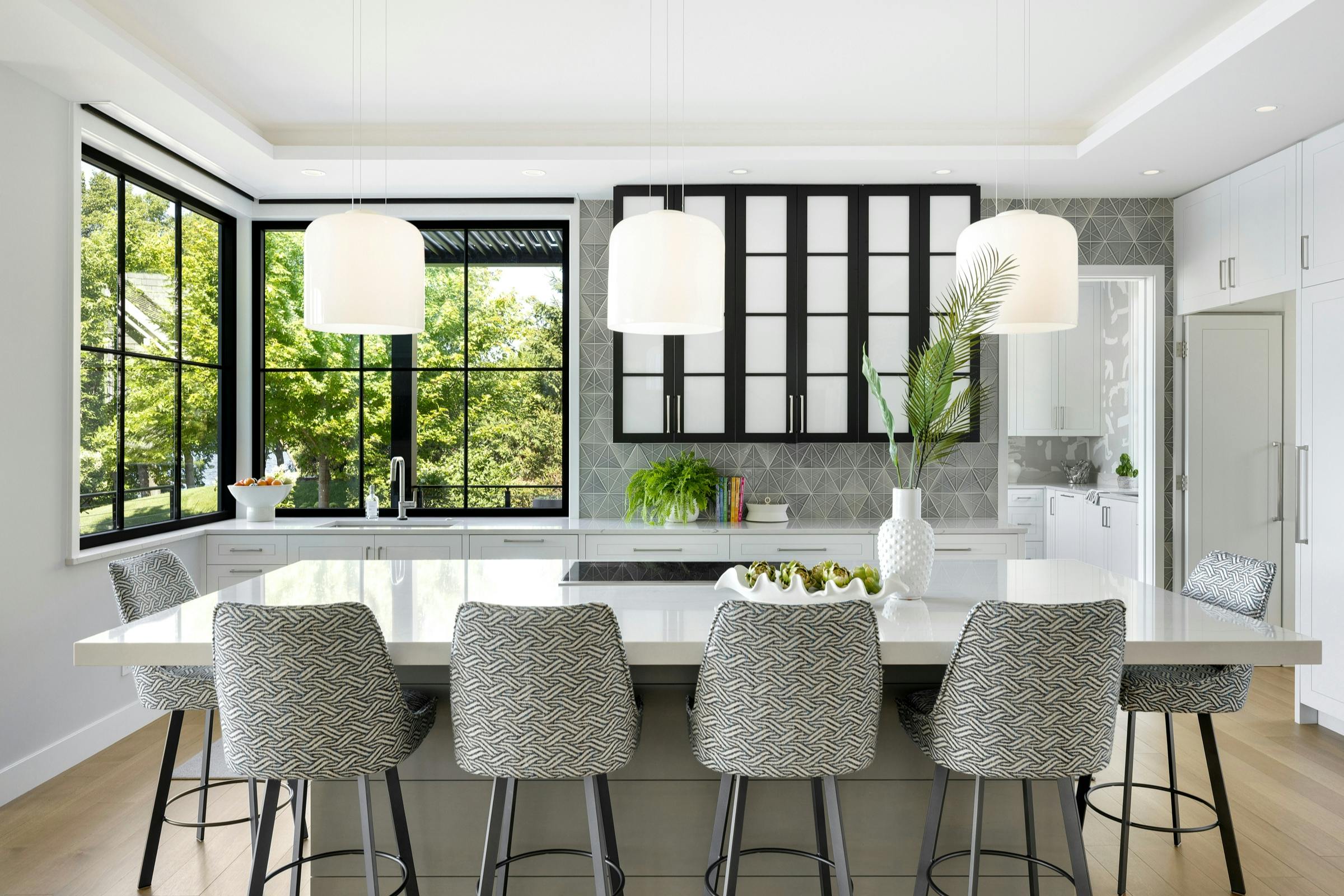 Modern Lakeview Living, Lake Minnetonka — interior design by Eminent Interior Design