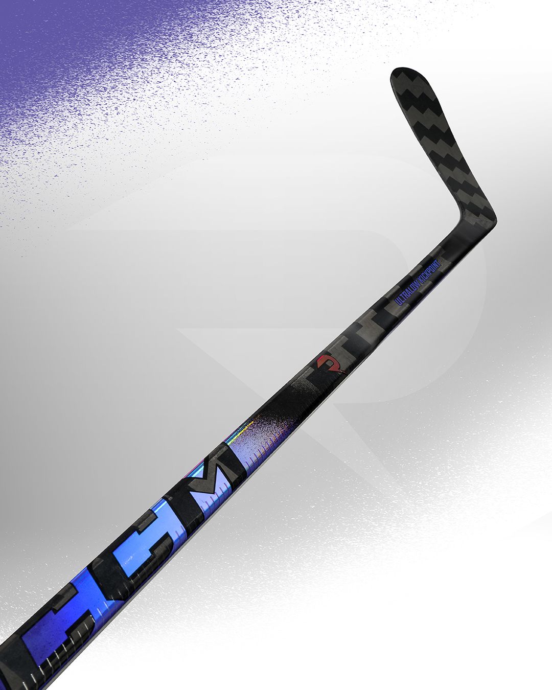 a hockey stick with the word ccm on it