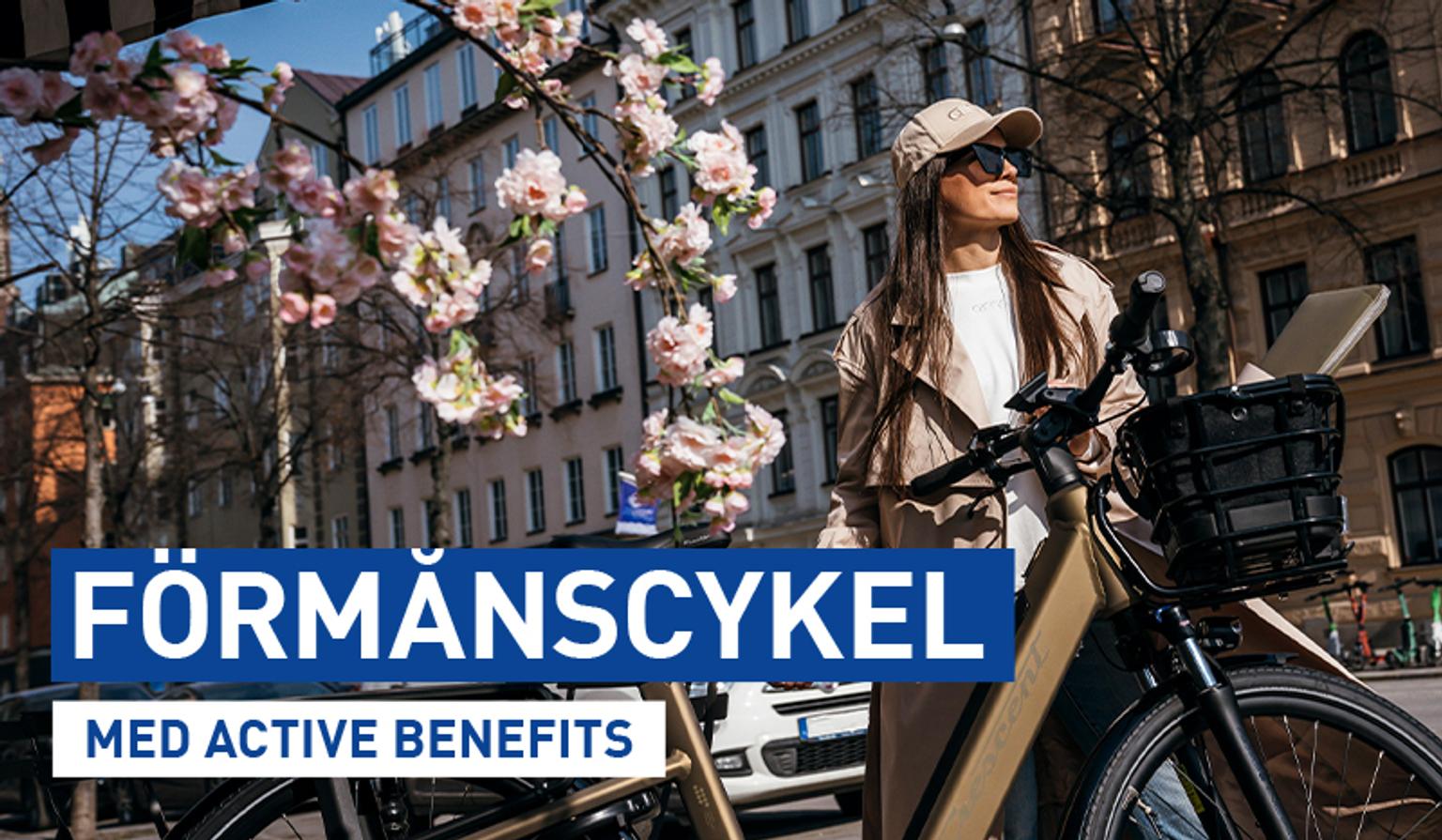 a woman is riding an electric bike down a city street .