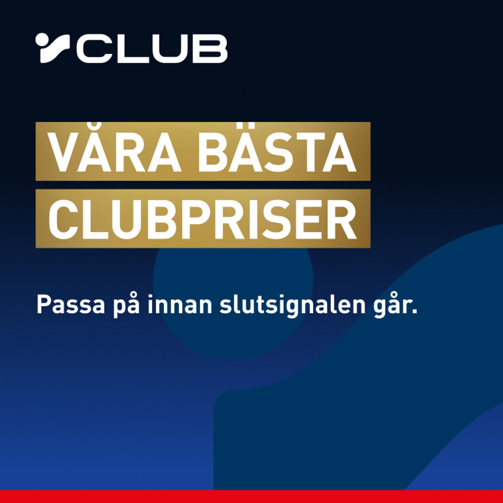 Y CLUB logo and text: "Our best club prices. Take advantage before the final whistle blows."