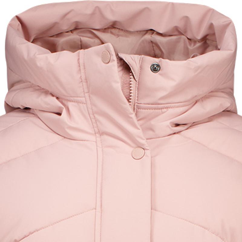 Hög krage med fast huva