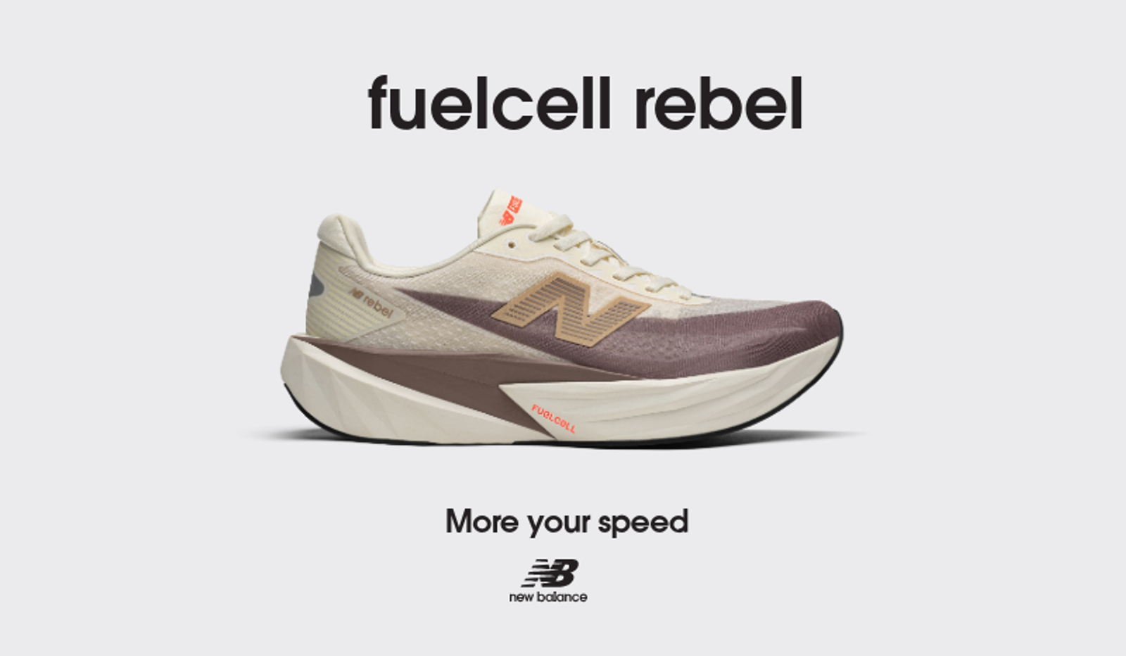 an advertisement for fuelcell rebel by new balance