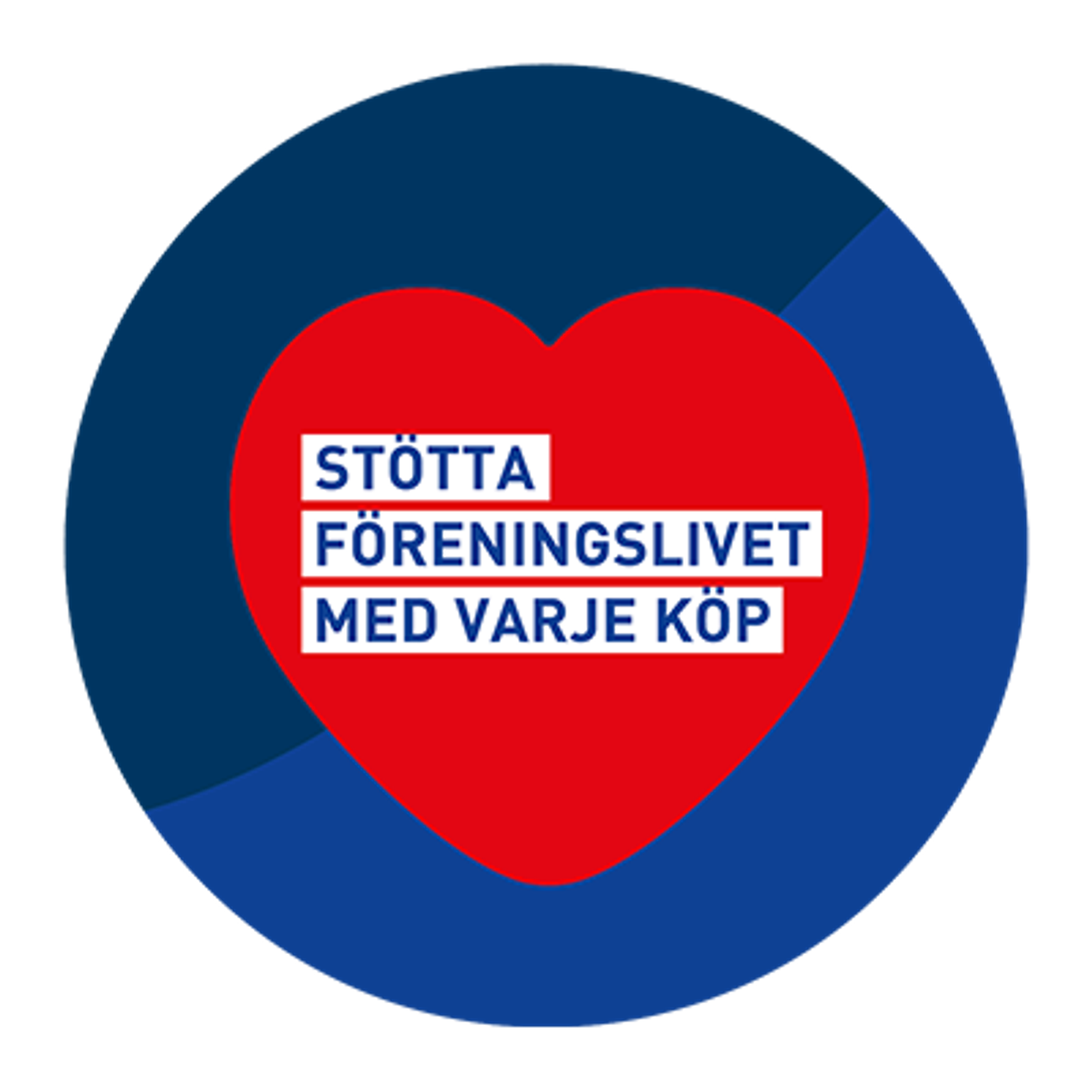 ikon med texten "stötta föreningslivet med varje köp"