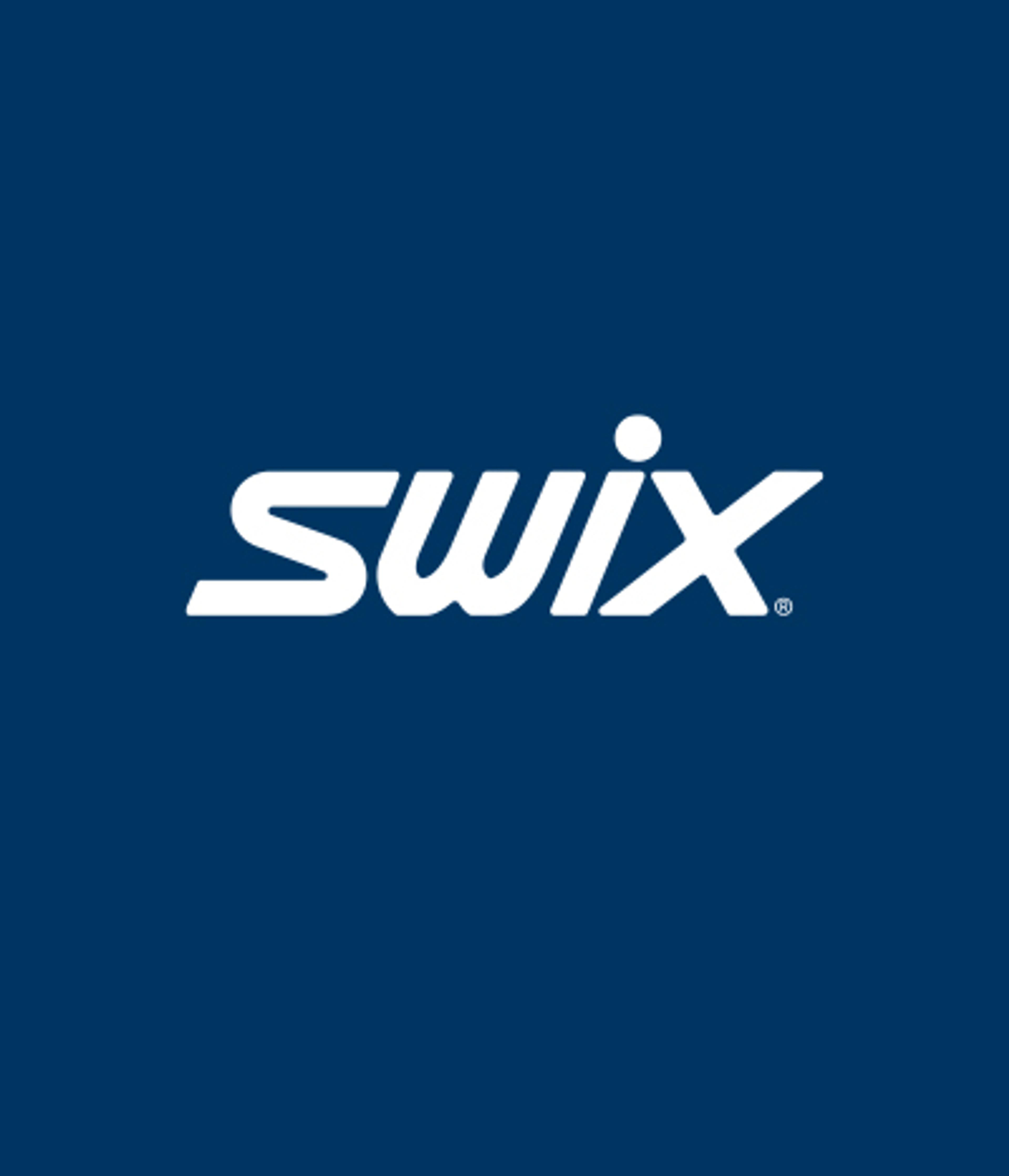 Swix logo in white text on a dark blue background.
