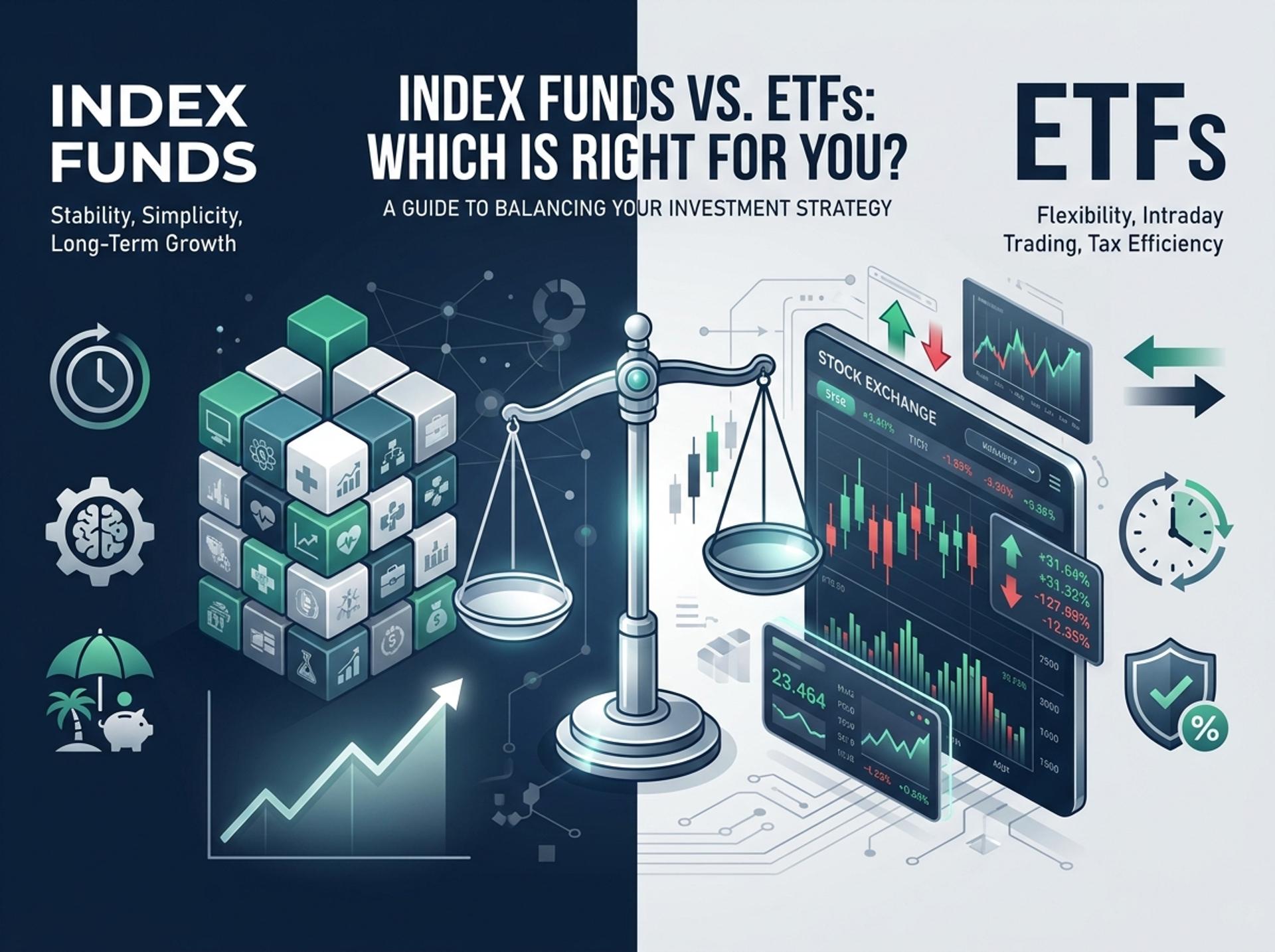 Cover image for: Index Funds vs. ETFs: Which Is Right for You?
