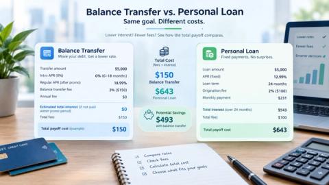 Balance Transfer vs. Personal Loan: Which Costs Less?