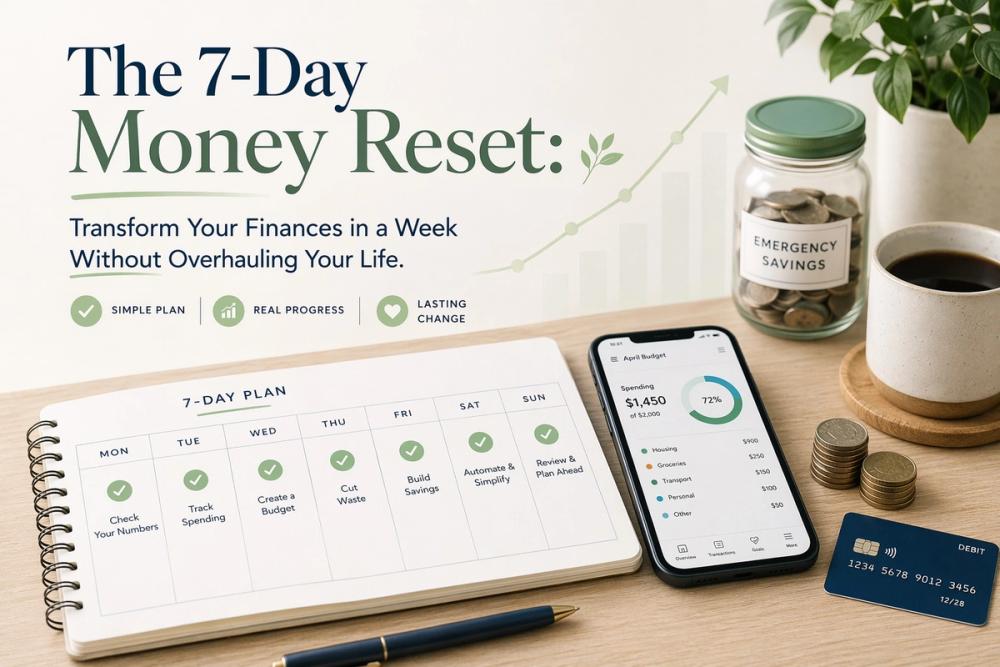 Cover image for: The 7-Day Money Reset: Transform Your Finances in a Week Without Overhauling Your Life