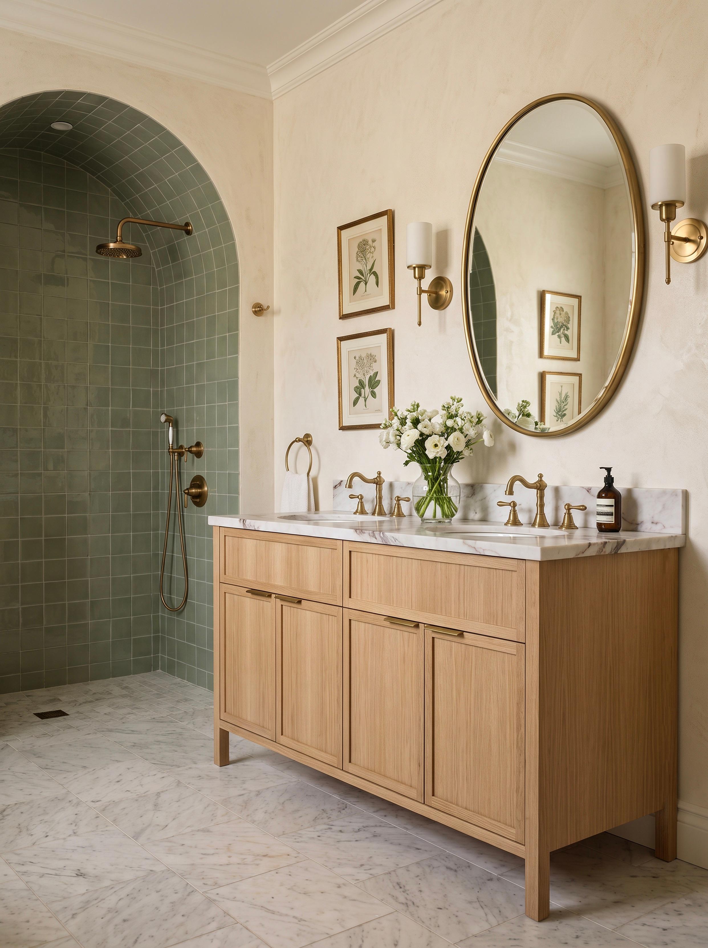Mayfair Double Basin Oak Angled