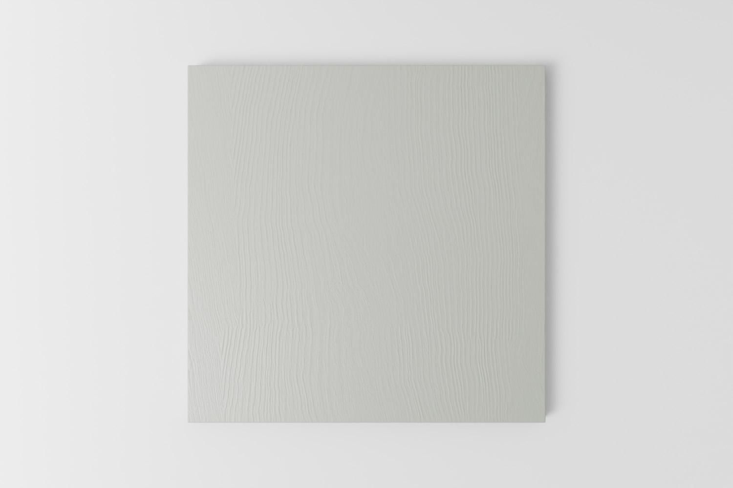 Picture of a square sample painted with a visible grain in Naked Kitchen's Misted Fen light grey/green colour