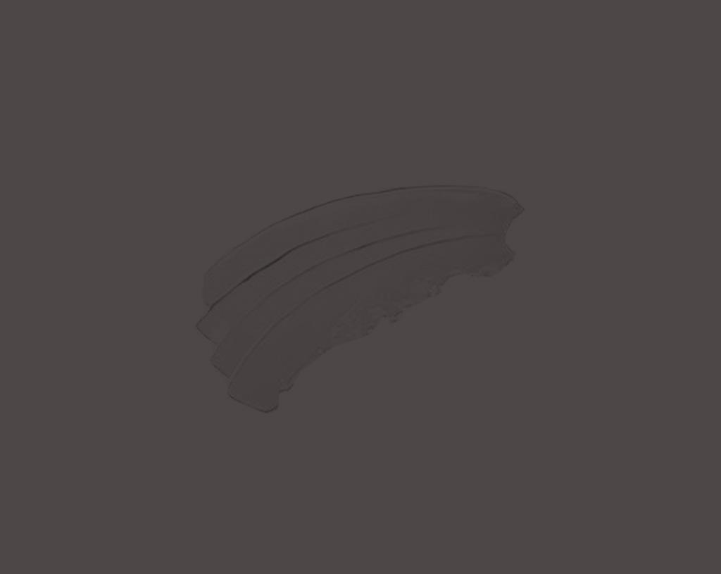 A dark gray brushstroke with three overlapping lines appears on a solid dark gray background.