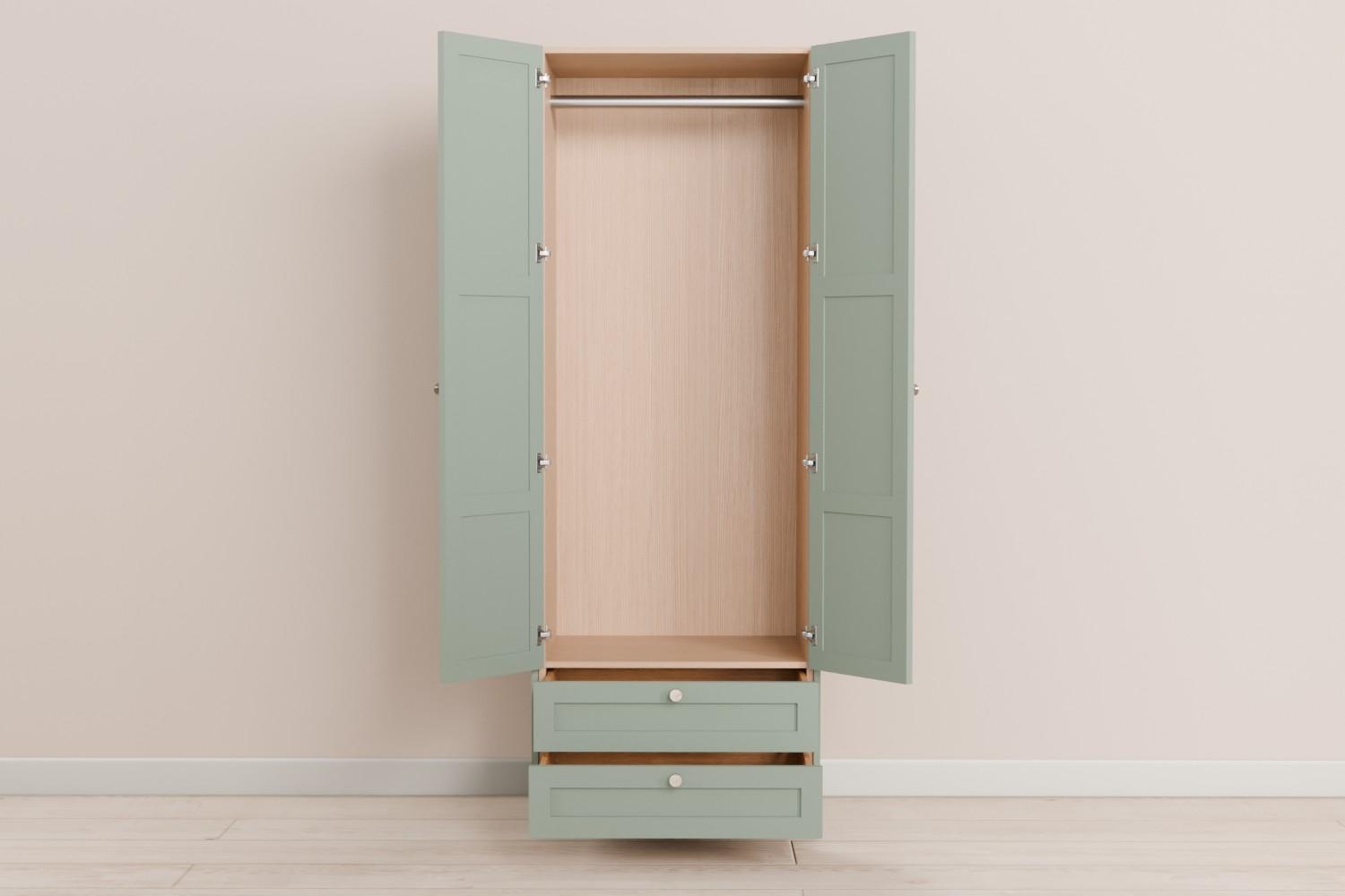 Bespoke Double Wardrobe with 2 Drawers