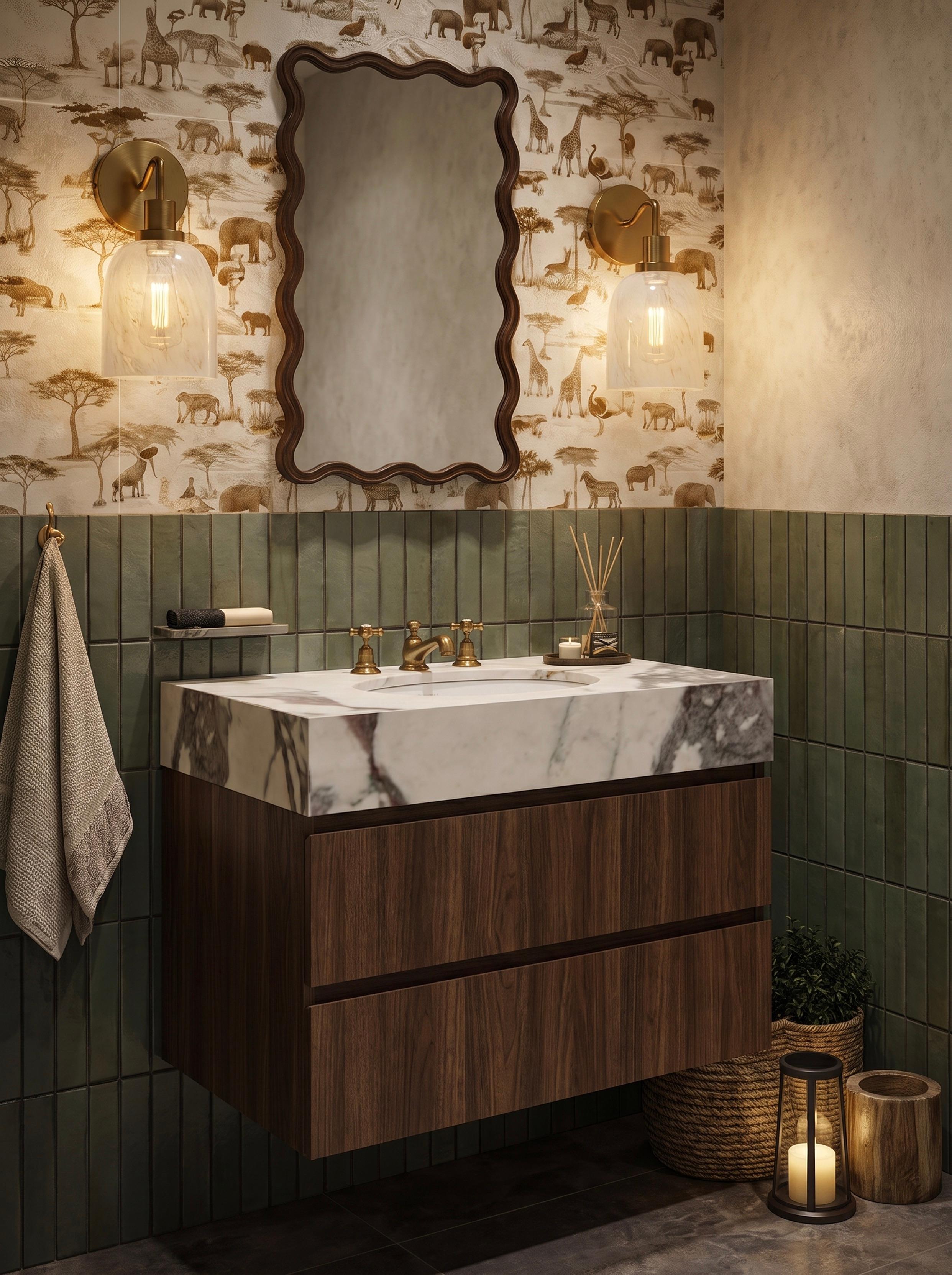 Pembroke Single Basin Walnut Angled
