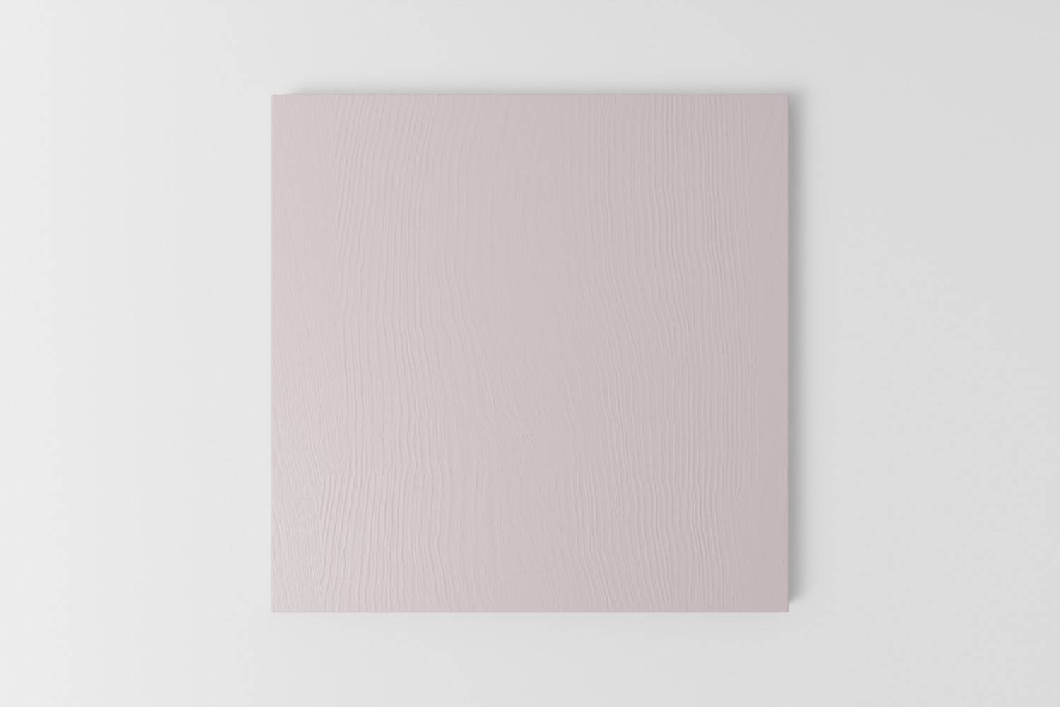 Picture of a square sample painted with a visible grain in Naked Kitchen's Lavender Fields light purple colour