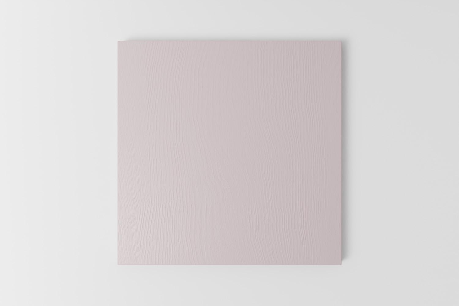Picture of a square sample painted with a visible grain in Naked Kitchen's Lavender Fields light purple colour