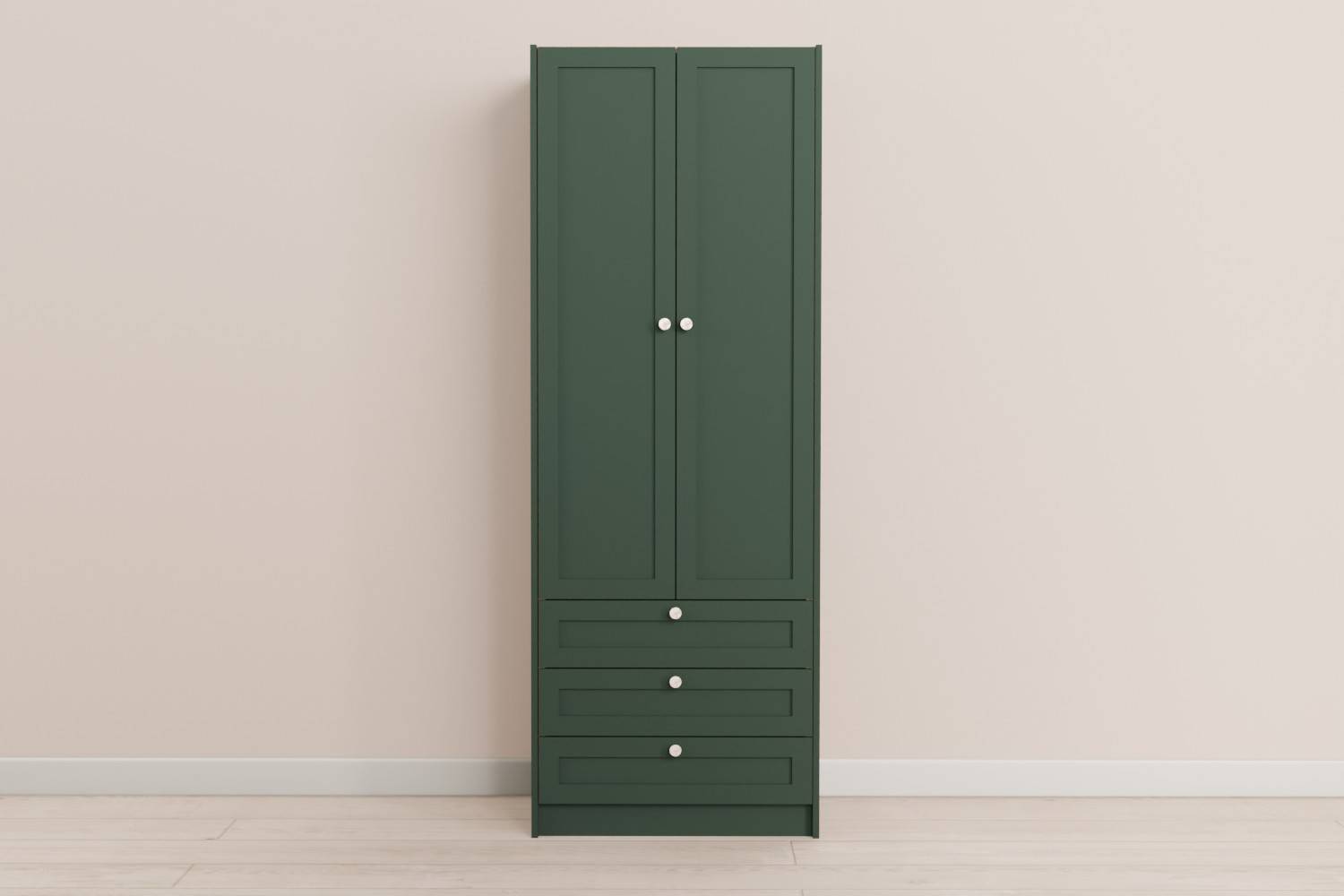 Bespoke Double Wardrobe with 3 Drawers