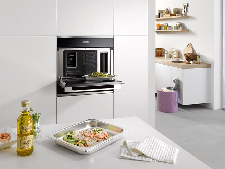 miele steam oven in kitchen