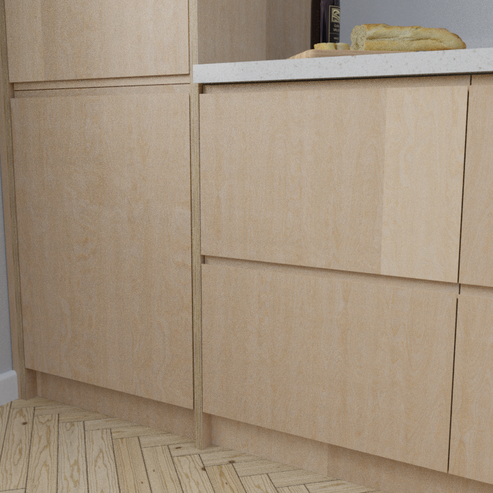 Birch Ply Scandi J-Groove Front