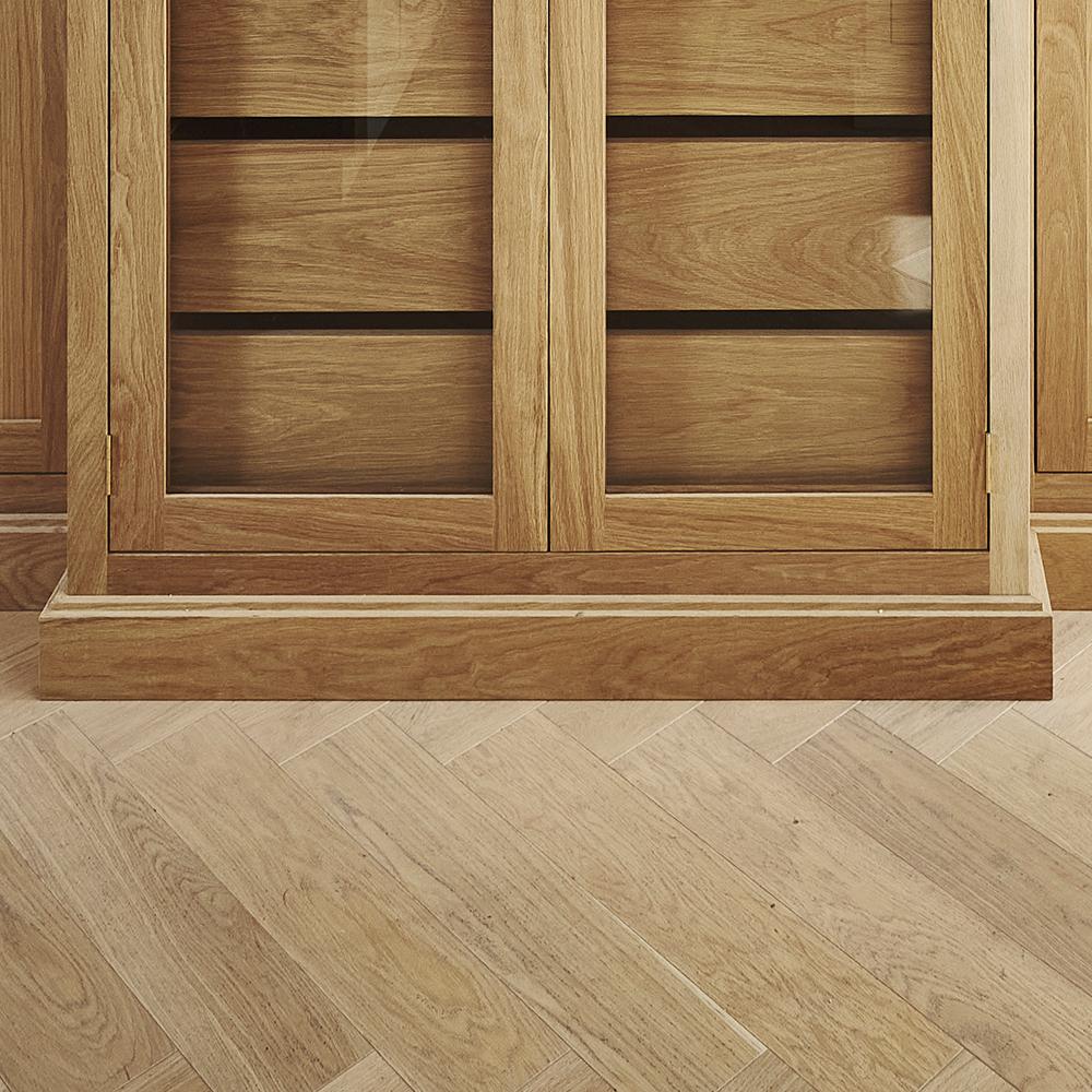 A close-up of a skirting detail