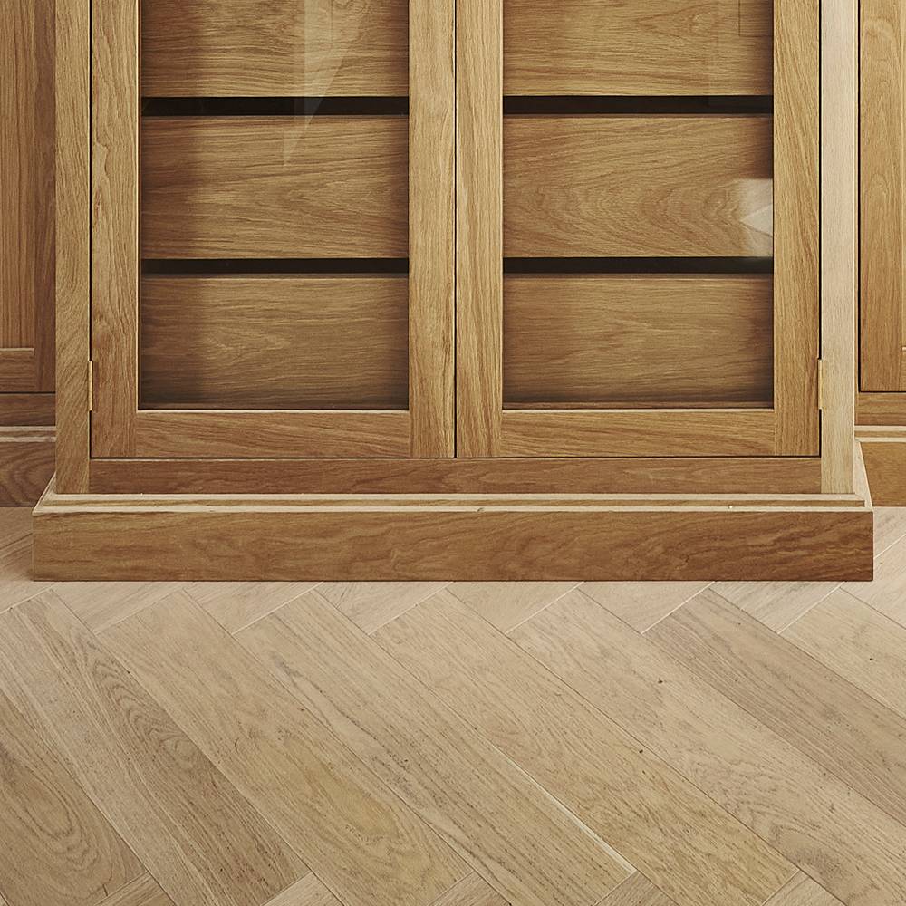 A close-up of a skirting detail