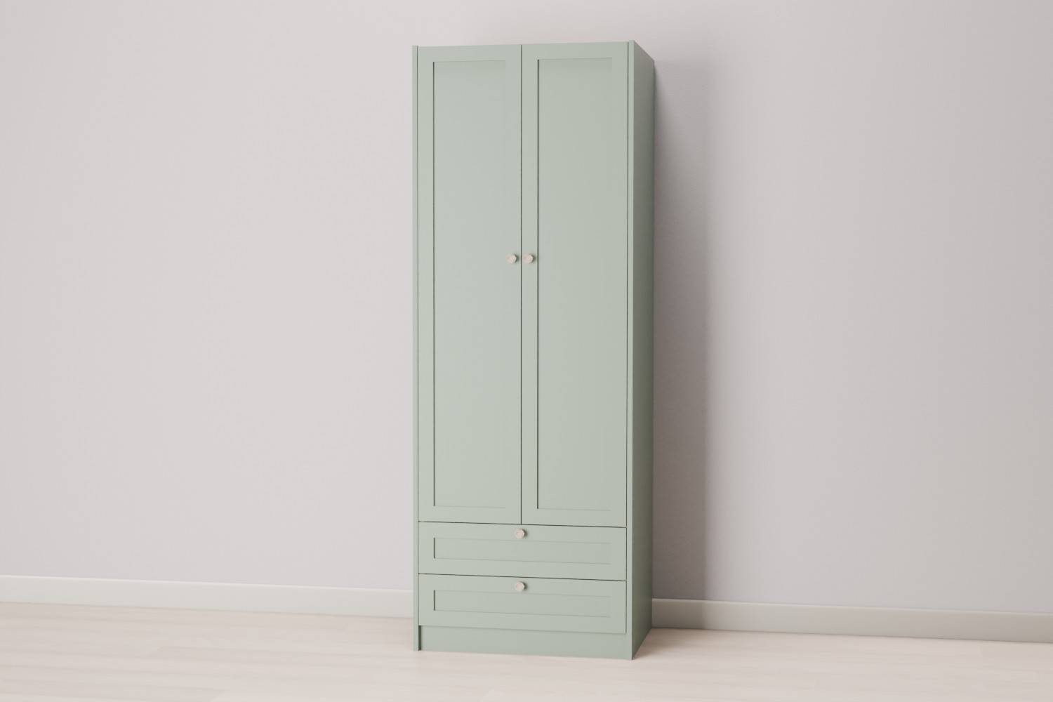 Bespoke Double Wardrobe with 2 Drawers