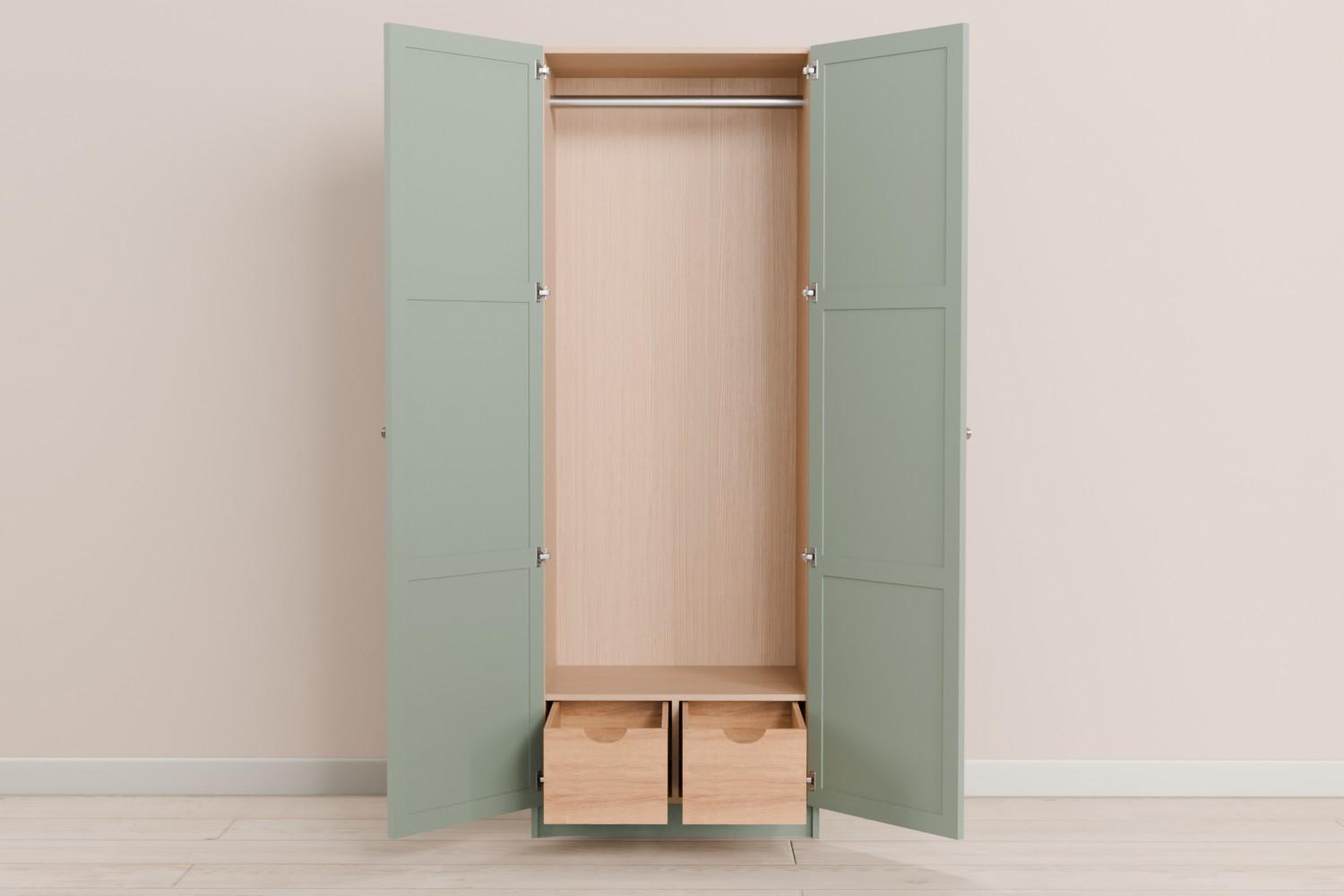 Bespoke Double Wardrobe with 2 Drawers