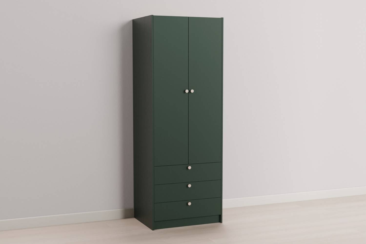 Bespoke Double Wardrobe with 3 Drawers